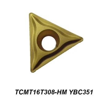 Оригинален TCMT 16T308-HM TCMT16T308-HM YBC351 YBD102 YBM351 Триъгълни пробивна машина с ЦПУ Твердосплавная поставяне на 10 бр./кор. Карбид